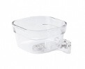 Ara Medium Clear Acrylic Parrot Feeder Cup - art 254 - 2GR - Hookbill Cage Accessory