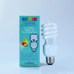 Chromalux Avian CFL spiral Full Spectrum Bulb for Birds - UVA and UVB for healthy birds