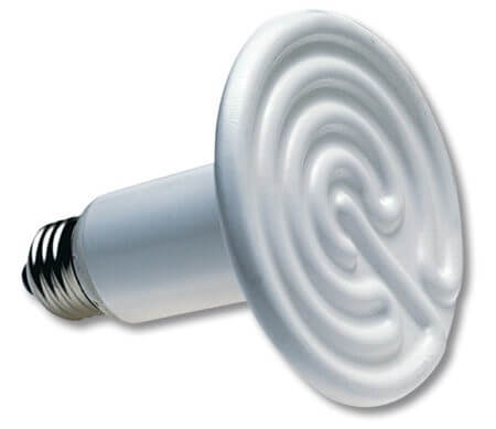 Zoomed Ceramic Infrared Heat Emitter - Additional heat source for ill or ailing birds - Avian Lighting