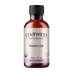 Organic Neem Oil from Starwest Botanical - 1oz bottle - Natural Remedy