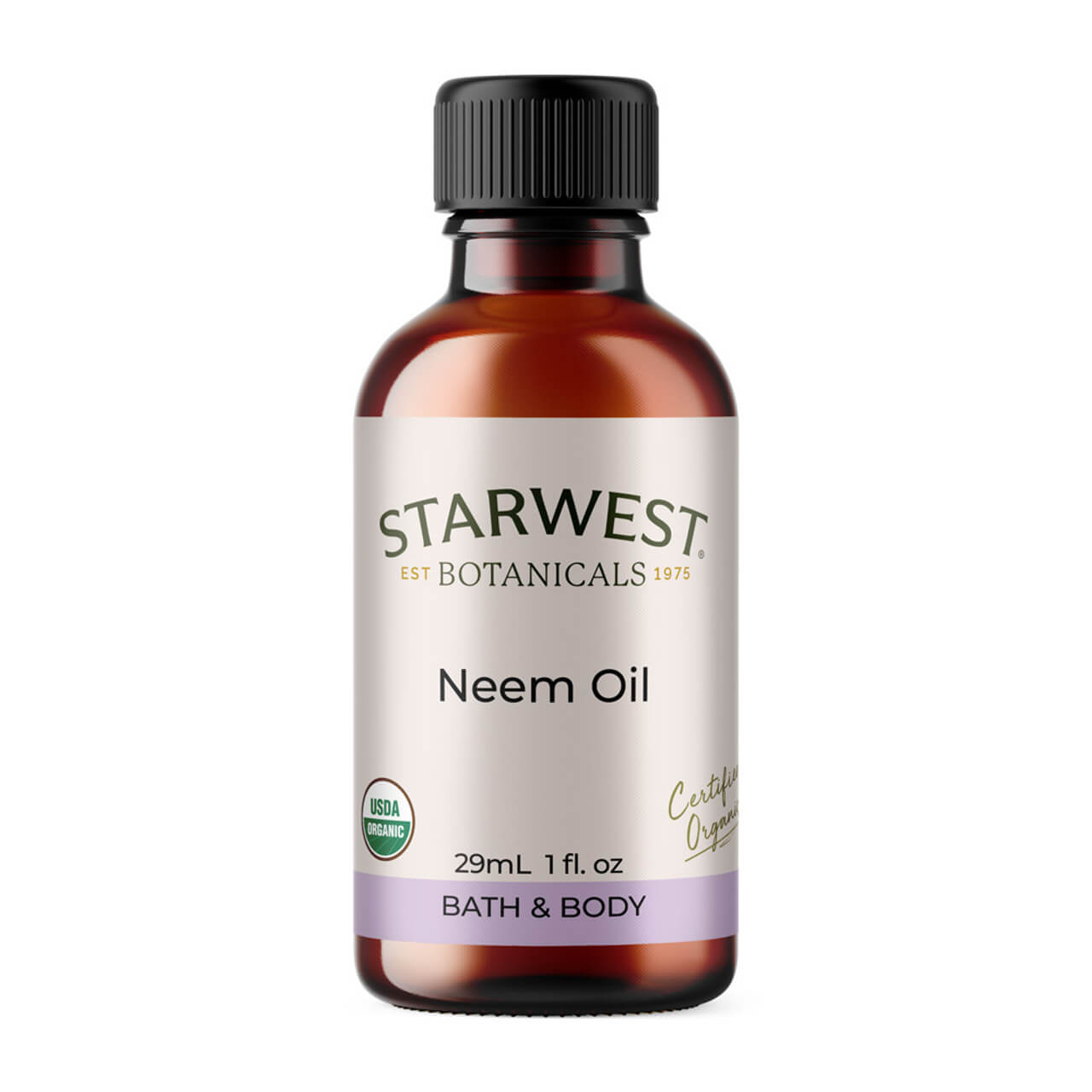 Organic Neem Oil from Starwest Botanical - 1oz bottle - Natural Remedy