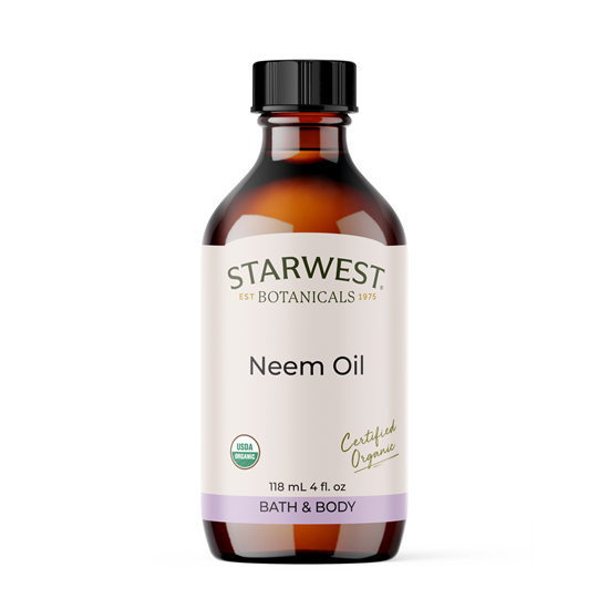 Organic Neem Oil from Starwest Botanical - 4oz bottle - Natural Remedy