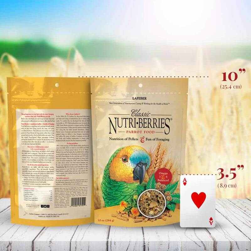 Lafeber Parrot Classic Nutriberries - Non GMO Bird food - Lady Gouldian Finch Supplies - Glamourous Gouldians