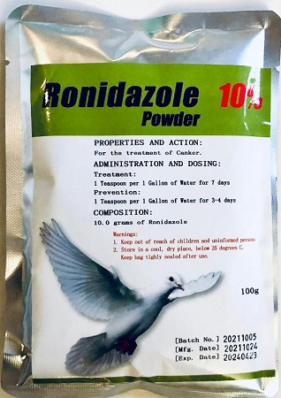 Ronidazole 10% - antiprotozoal treatment - Trichomonas, Giardia, Cochlosoma - Parasitic - In the drinking water - Avian Medication - Glamorous Gouldians