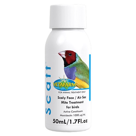 Vetafarm Scatt -  Air Sac and Scaly Mite Treatment - Topical - Parasitic - Avian Medications - Lady Gouldian Finch Supplies USA
