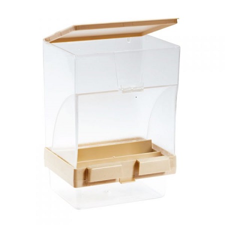 STA Soluzioni Seed Hopper w/catch Tray - My favorite easy up and down with removeable hull tray - Cage Accessories