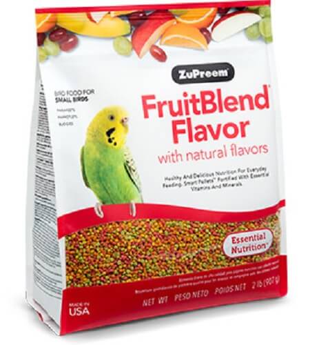 Small Fruitblend Pellets- Zupreem - Fruit blend pellets for parakeet Budgies - small - Bird Food - Pellets