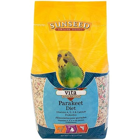 Sunseed Vita Parakeet Diet - Fortified Parakeet Seed Mix - Bird Food - Parakeet Supplies - Glamorous Gouldians