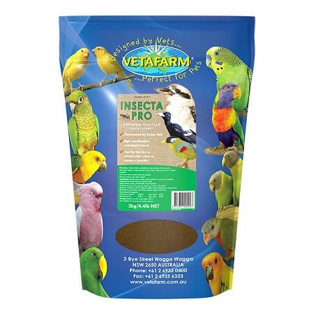 Vetafarm Insecta Pro - Fully extruded dietary additive for Omnivorous and Insectivorous birds - Food