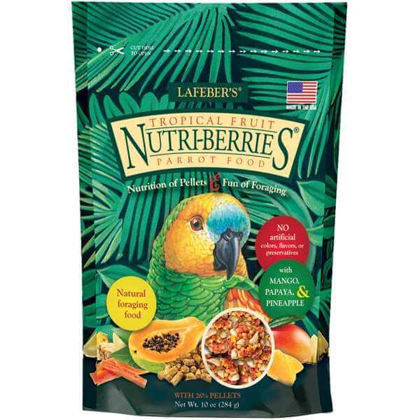 Lafebers Tropcial Fruit Parrot Nutri-berries - Non Gmo Parrot Food - Food and Fun all in one